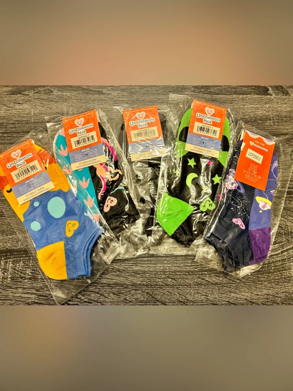 🧦 5-Pair UnCommon Pair Fun Novelty Socks Bundle NWT